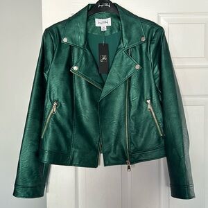 BRAND NEW Joseph Ribkoff Leatherette Moto Jacket
